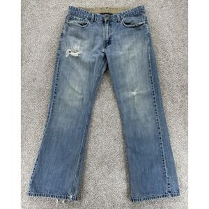 Vintage Levis Signature Jeans Mens 34x32 Blue Low Boot Distressed Thrash Y2K 00s